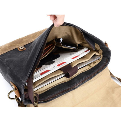 Gewaxte Canvas Schoudertas | MOKALO - Jan-hertogenbosch