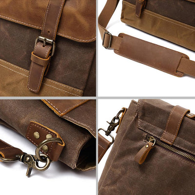 Gewaxte Canvas Schoudertas | MOKALO - Jan-hertogenbosch